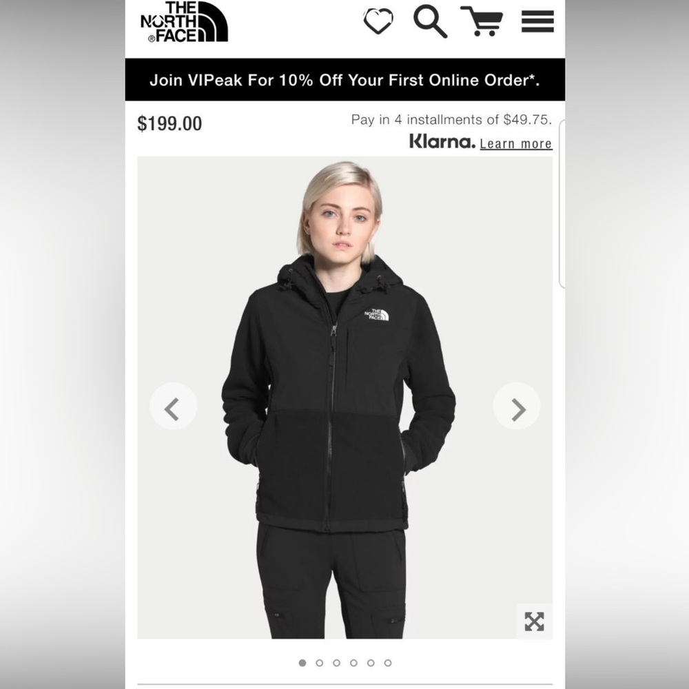 North face jacket fleece